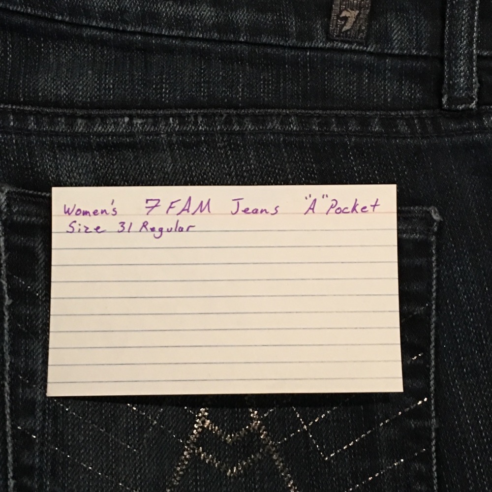 Women’s 7 jeans “A” pocket